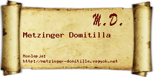 Metzinger Domitilla névjegykártya